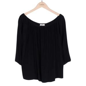 Ba&sh Hazar Off The Shoulder Long Sleeve Blouse Flowy Top